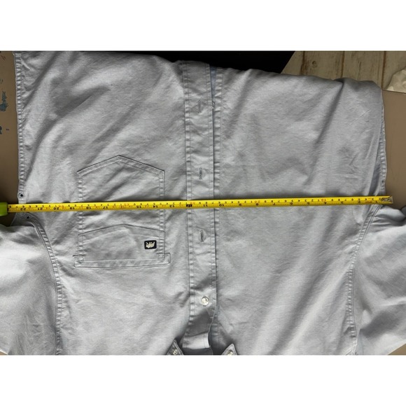 Berne Men's Workwear Blue Button Down Short Sleeve Size Large 0473 - Picture 8 of 8